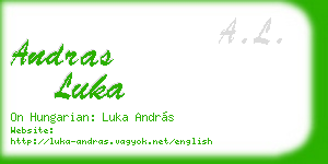 andras luka business card